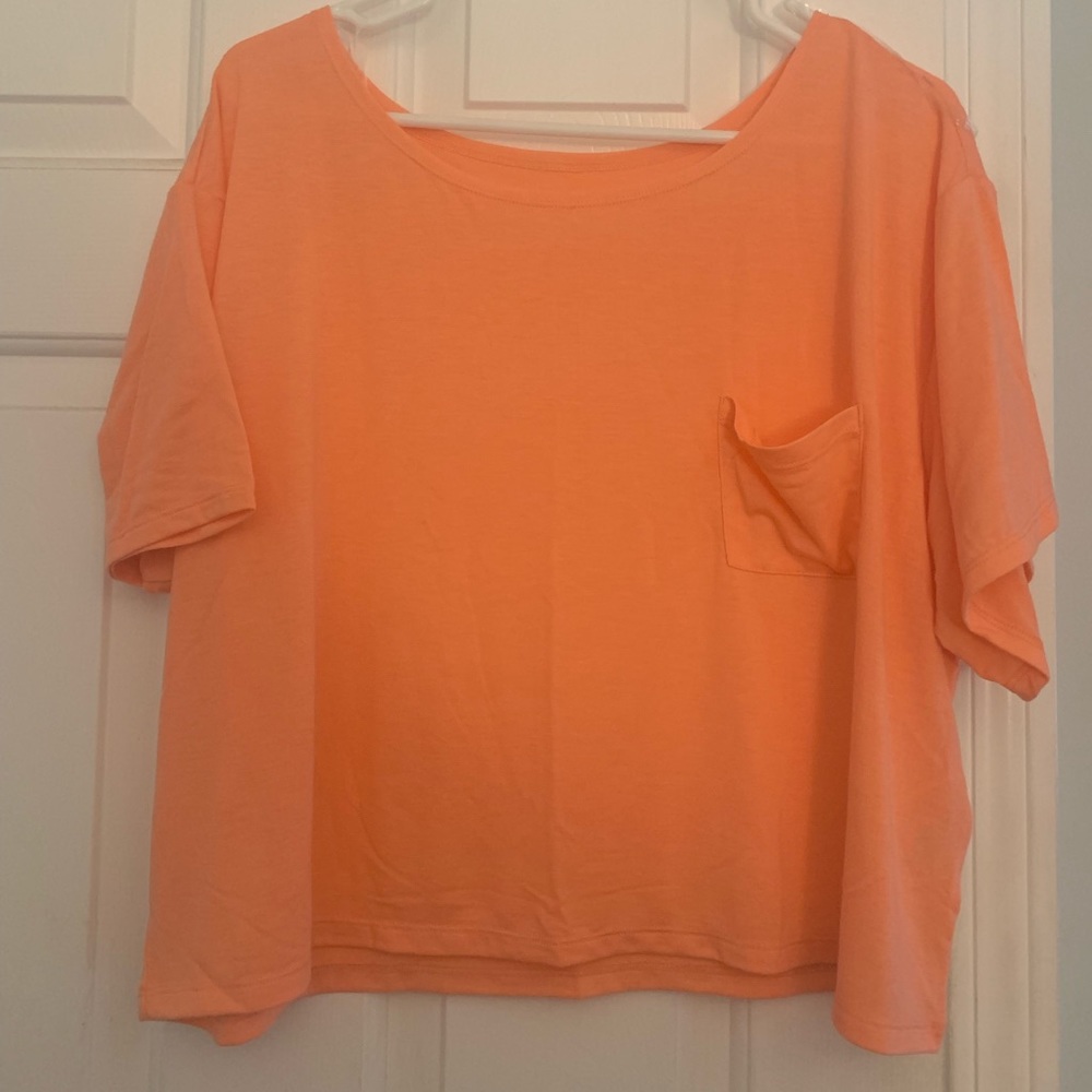 Juniors mudd coral pocket tee